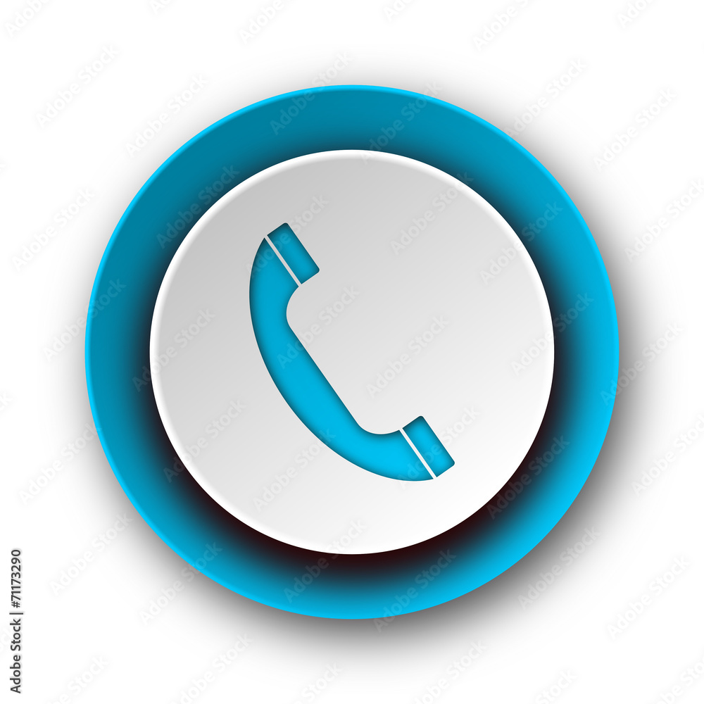 phone blue modern web icon on white background phone blue modern web icon on white background