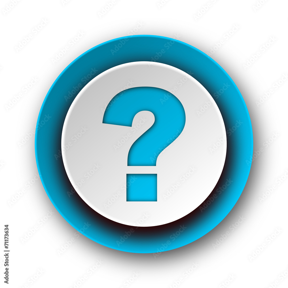 question mark blue modern web icon on white background question mark blue modern web icon on white background