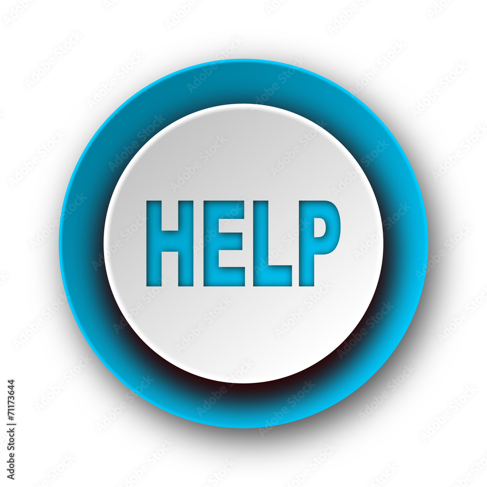 help blue modern web icon on white background help blue modern web icon on white background