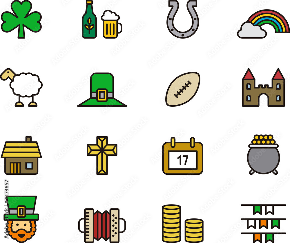 Ireland icons Stock ベクター | Adobe Stock
