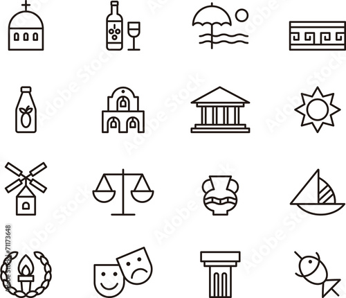 Greece icons