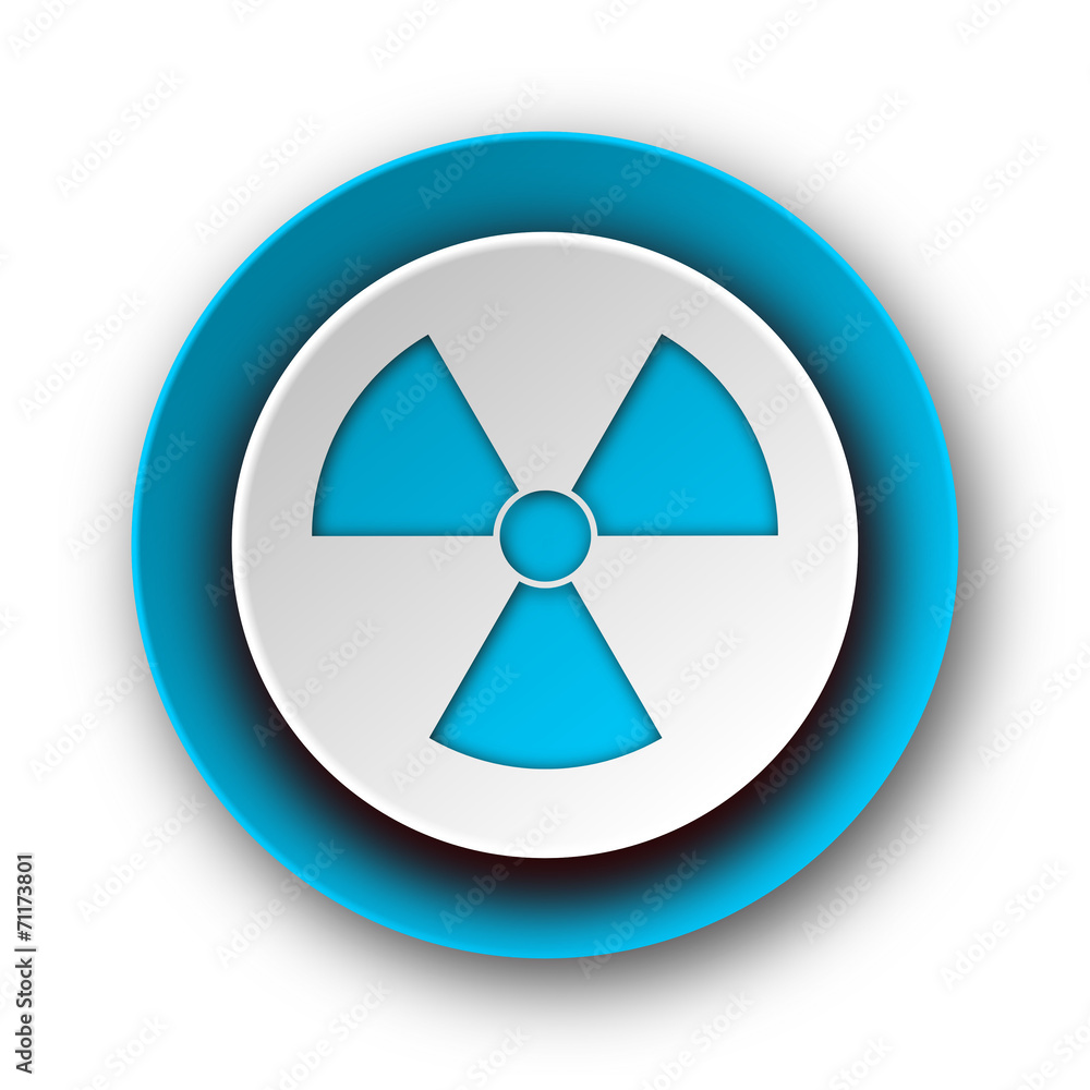 radiation blue modern web icon on white background radiation blue modern web icon on white background