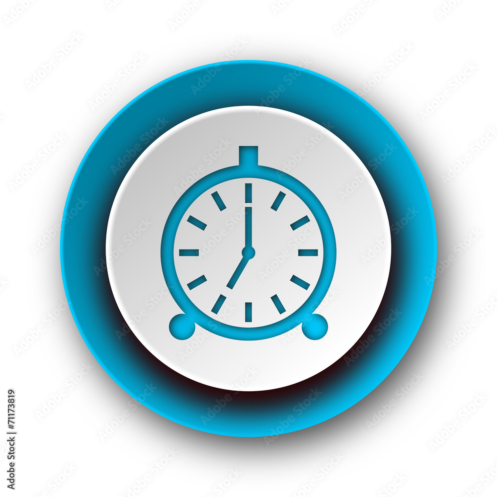 alarm blue modern web icon on white background alarm blue modern web icon on white background