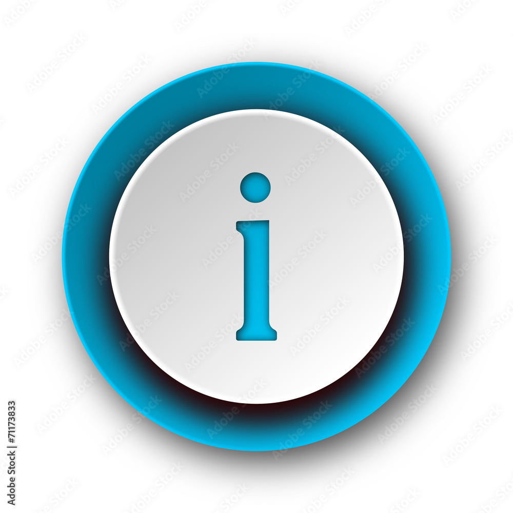 information blue modern web icon on white background information blue modern web icon on white background