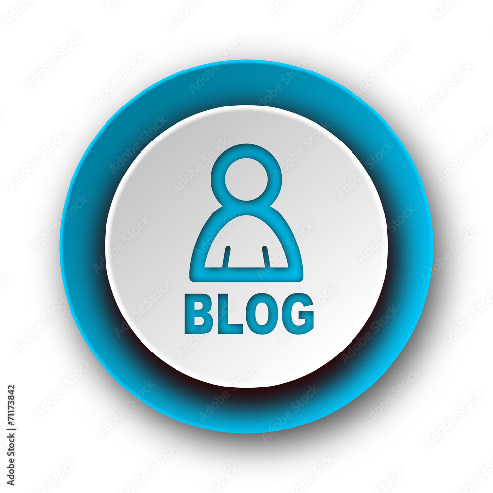 blog blue modern web icon on white background blog blue modern web icon on white background