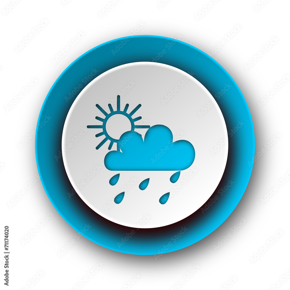 rain blue modern web icon on white background