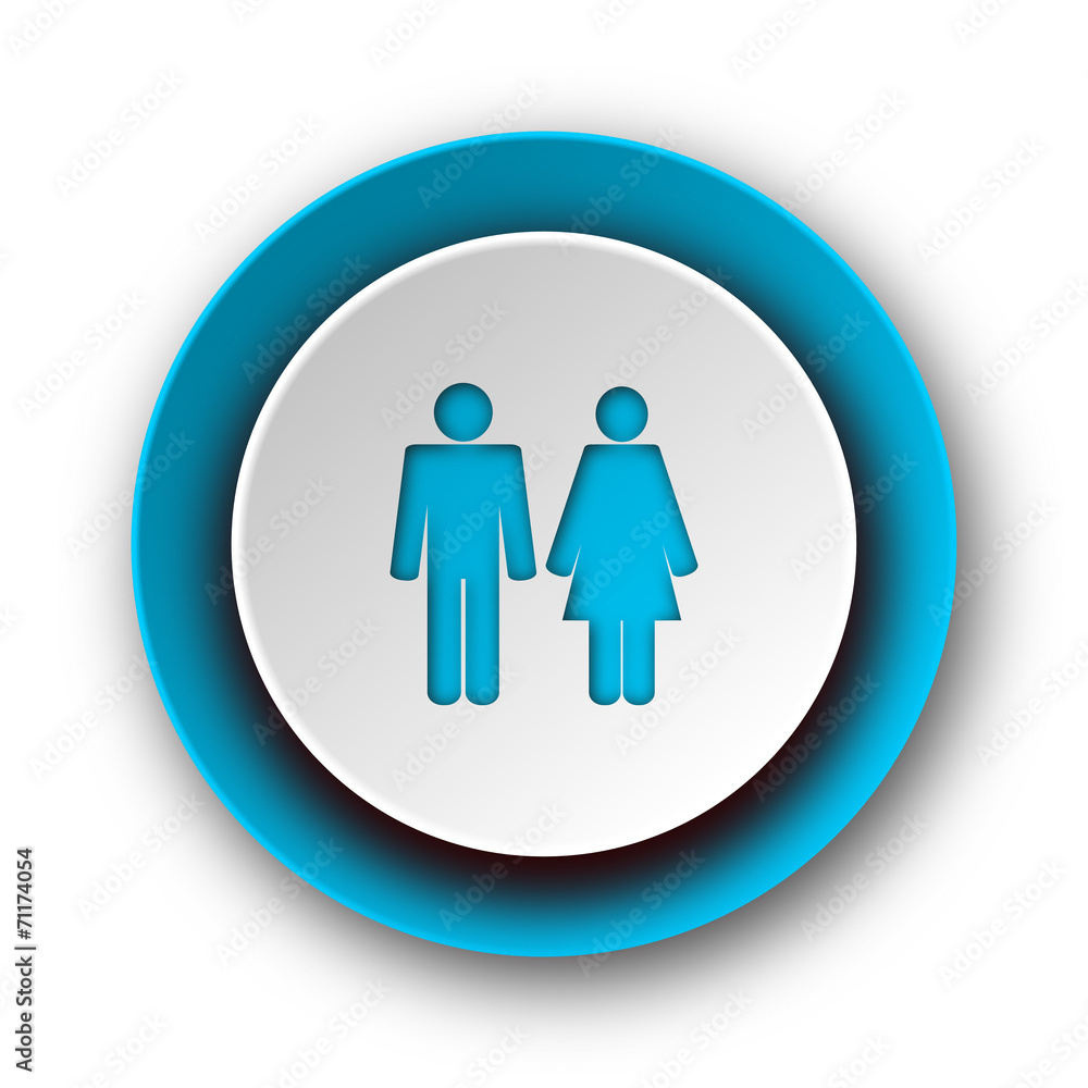 couple blue modern web icon on white background couple blue modern web icon on white background