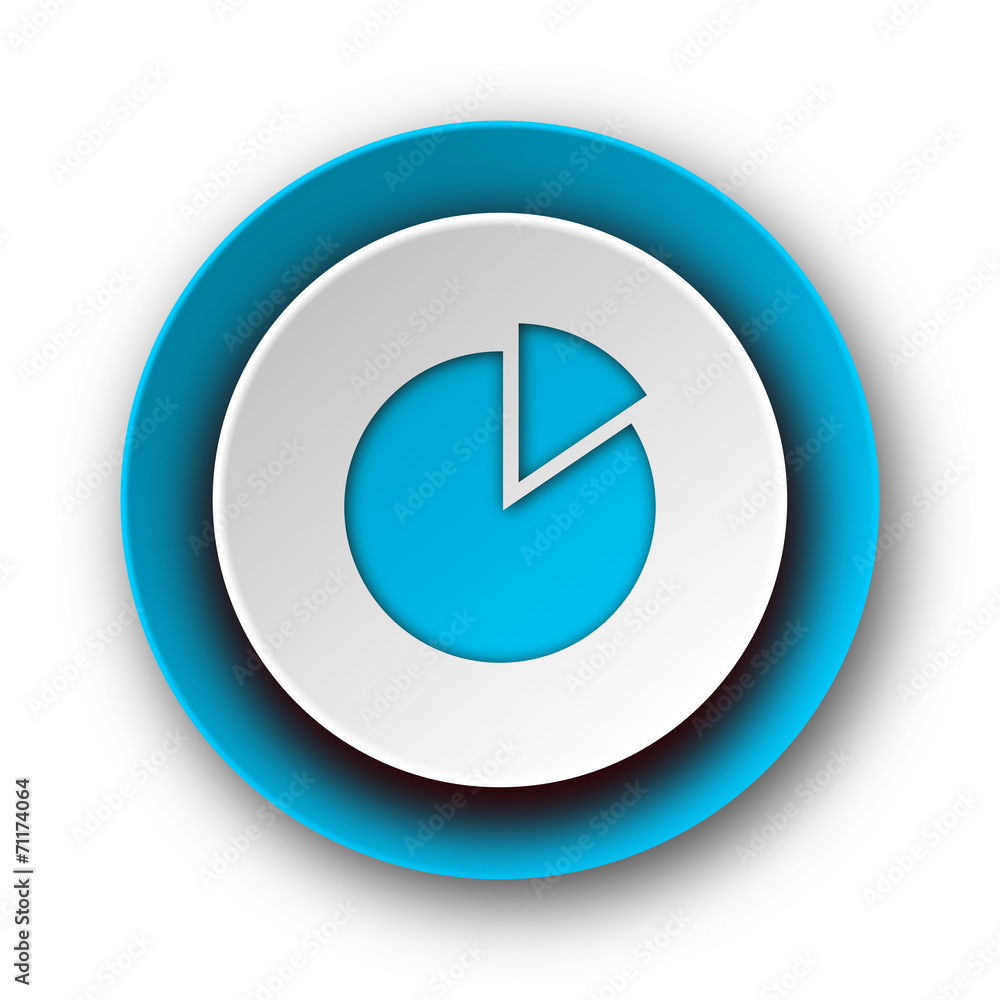 chart blue modern web icon on white background chart blue modern web icon on white background
