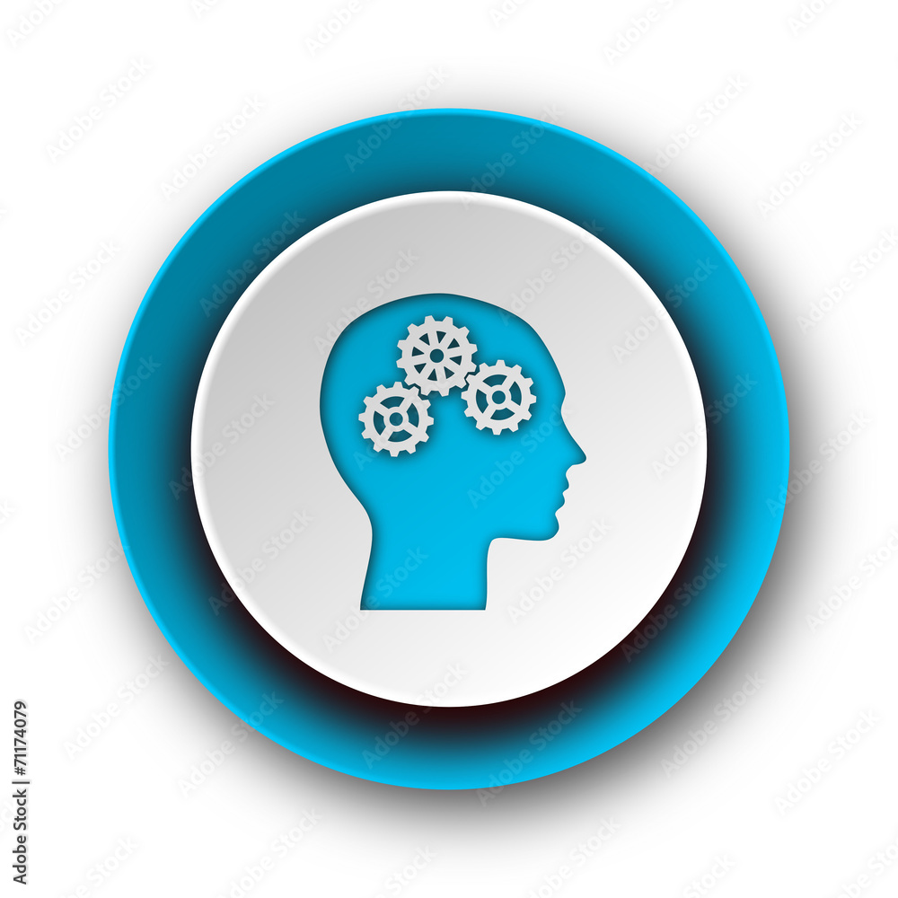 head blue modern web icon on white background head blue modern web icon on white background