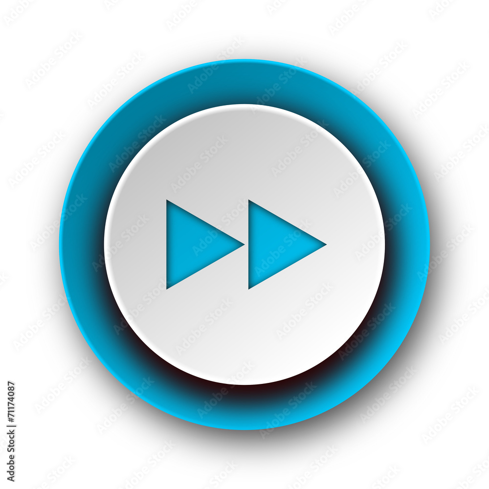 rewind blue modern web icon on white background rewind blue modern web icon on white background