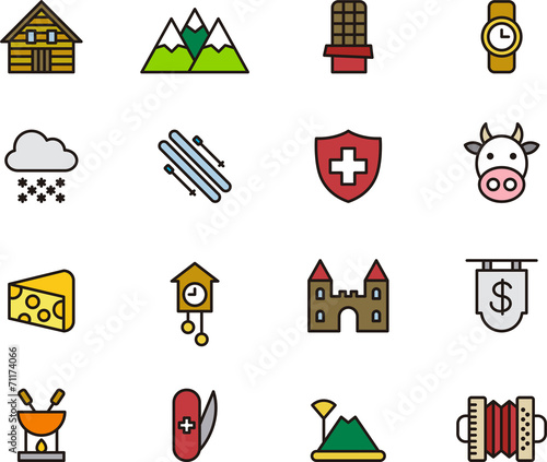 Switzerland icons