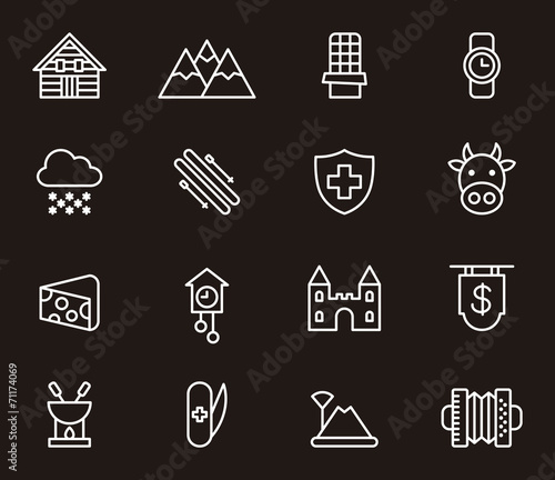 Switzerland icons