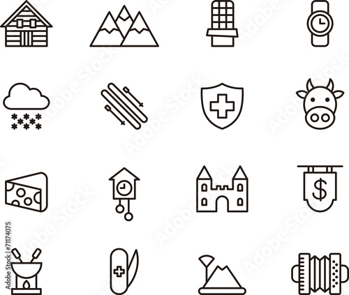 Switzerland icons