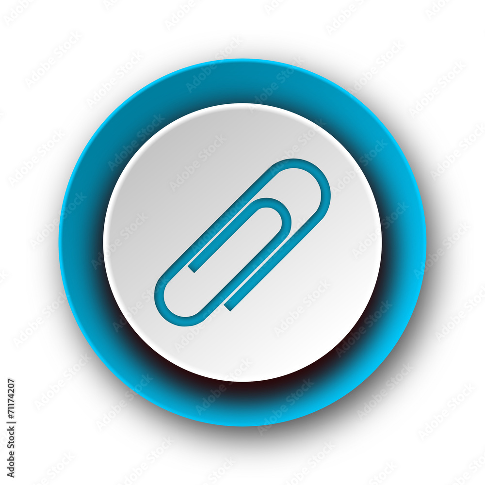 paperclip blue modern web icon on white background paperclip blue modern web icon on white background