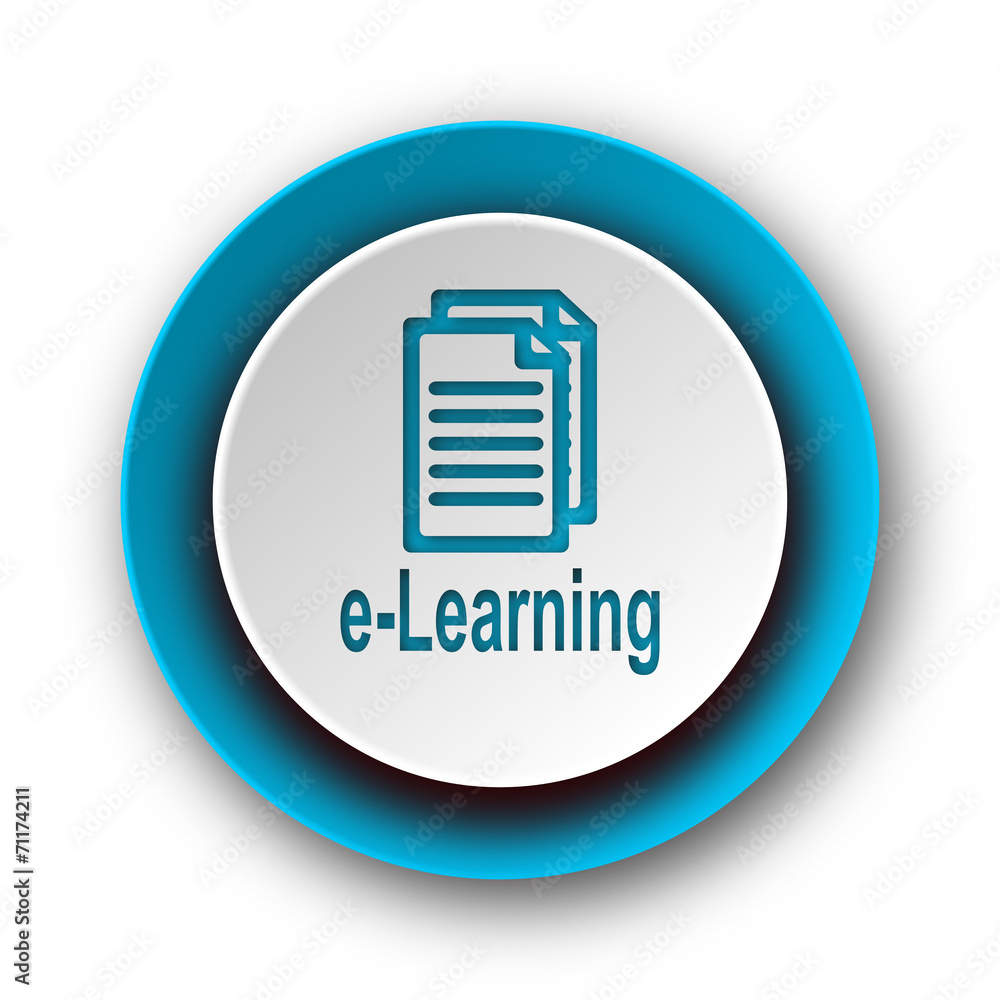 learning blue modern web icon on white background learning blue modern web icon on white background