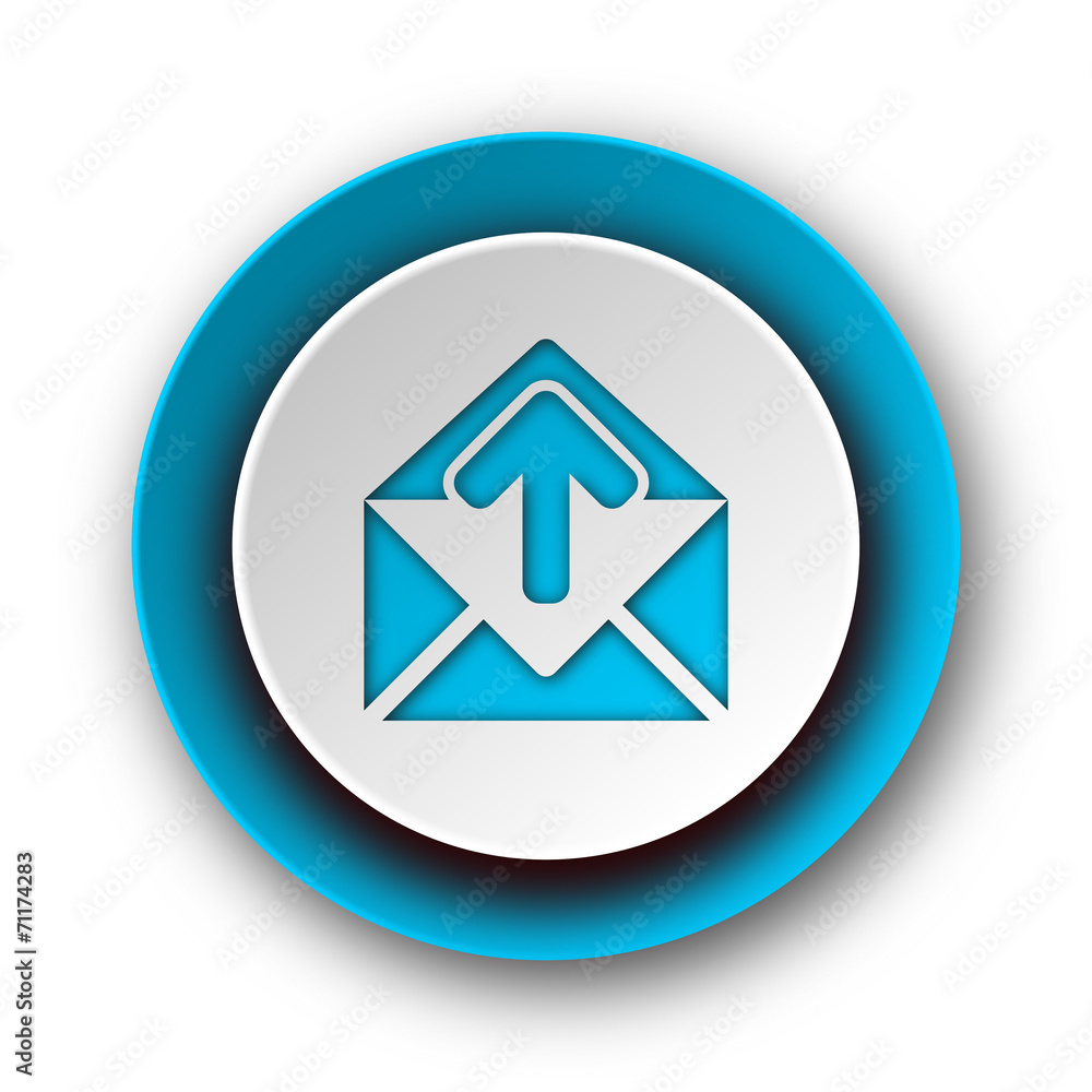 email blue modern web icon on white background email blue modern web icon on white background