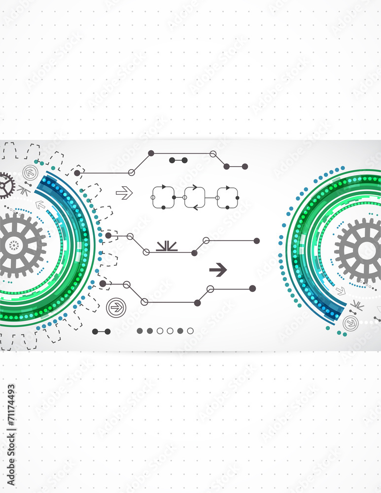Obraz premium Abstract technological background with various elements
