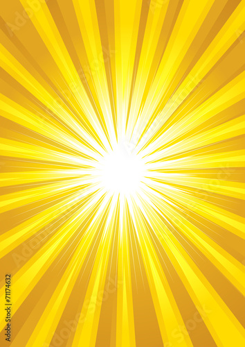 Illustration of yellow light burst as the background