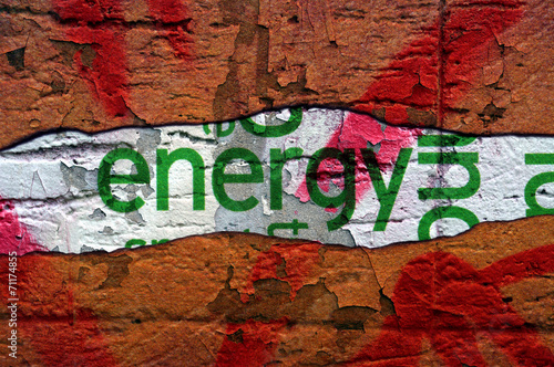 Energy text on grunge background