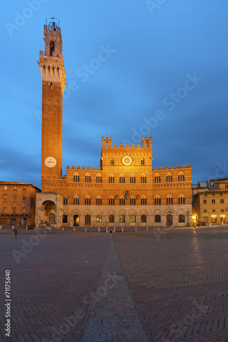 Piazza del Campo in the historic center of Siena, Italy