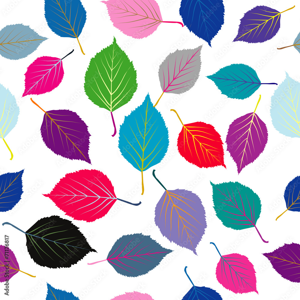 Obraz premium Seamless with colored leaves