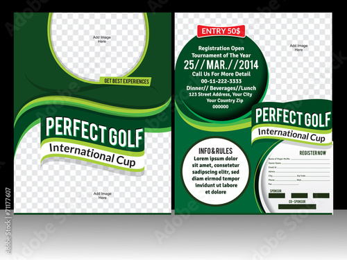 perfect golf flyer template