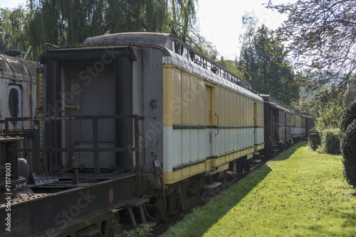 old trains at trainstation hombourg