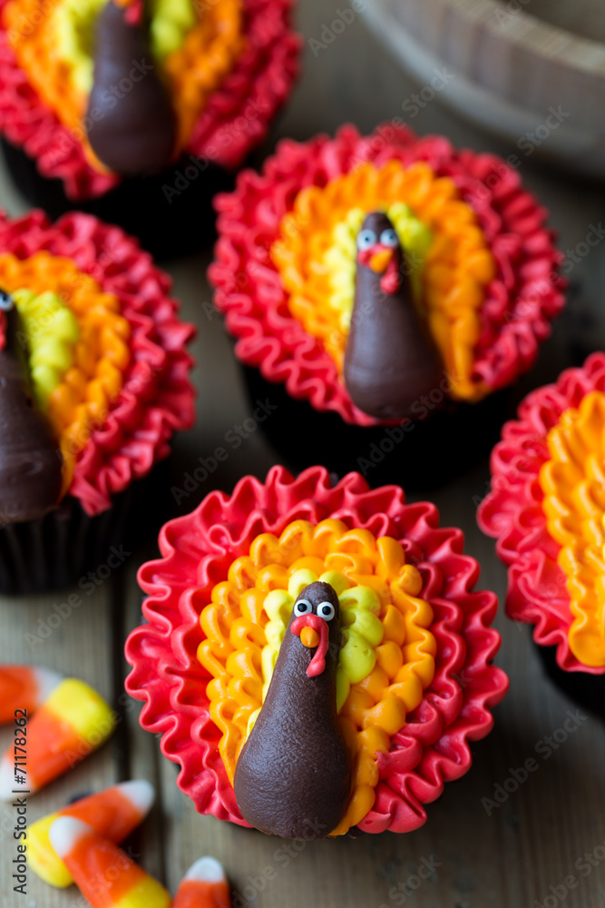 Fototapeta premium Thanksgiving cupcakes