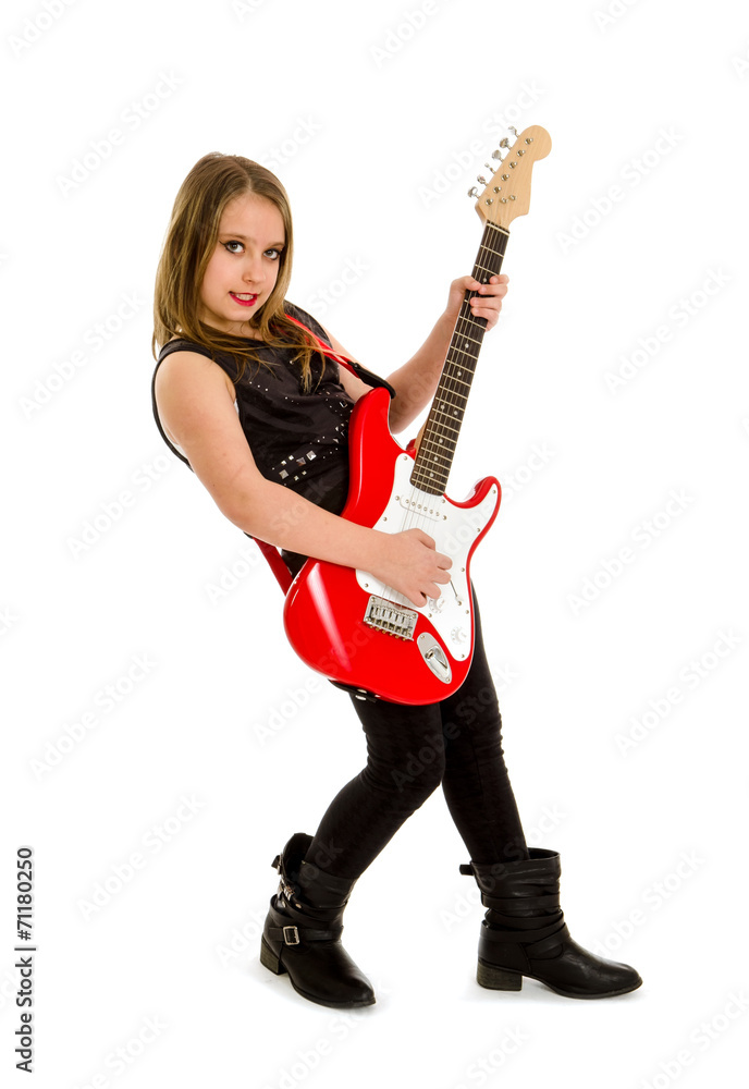 Young Girl Rock Star Guitar Player Young Girl Rock Star Guitar Player