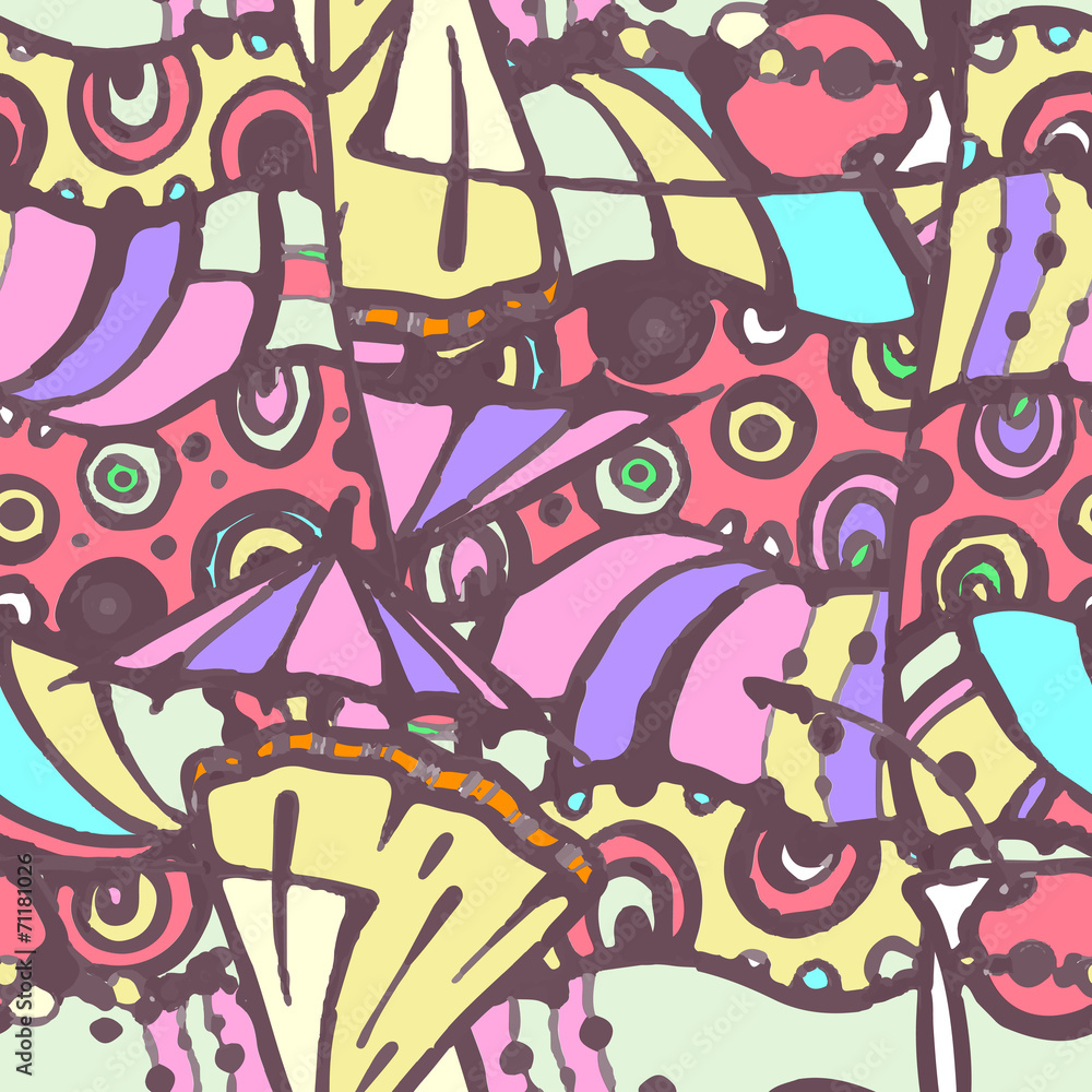 Seamless decorative cocktail pattern Seamless decorative cocktail pattern