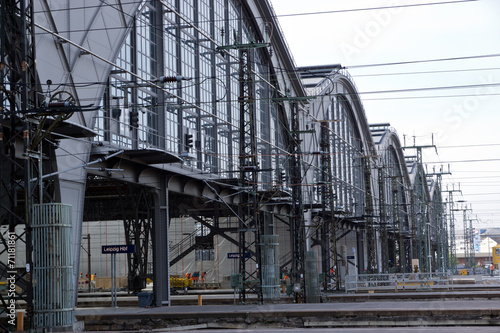 Detailaufnahme vom Bahnhof Leipzig