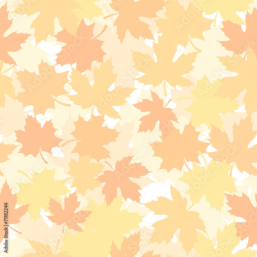 Seamless pattern with autumn maple leaves. Vector illustration.