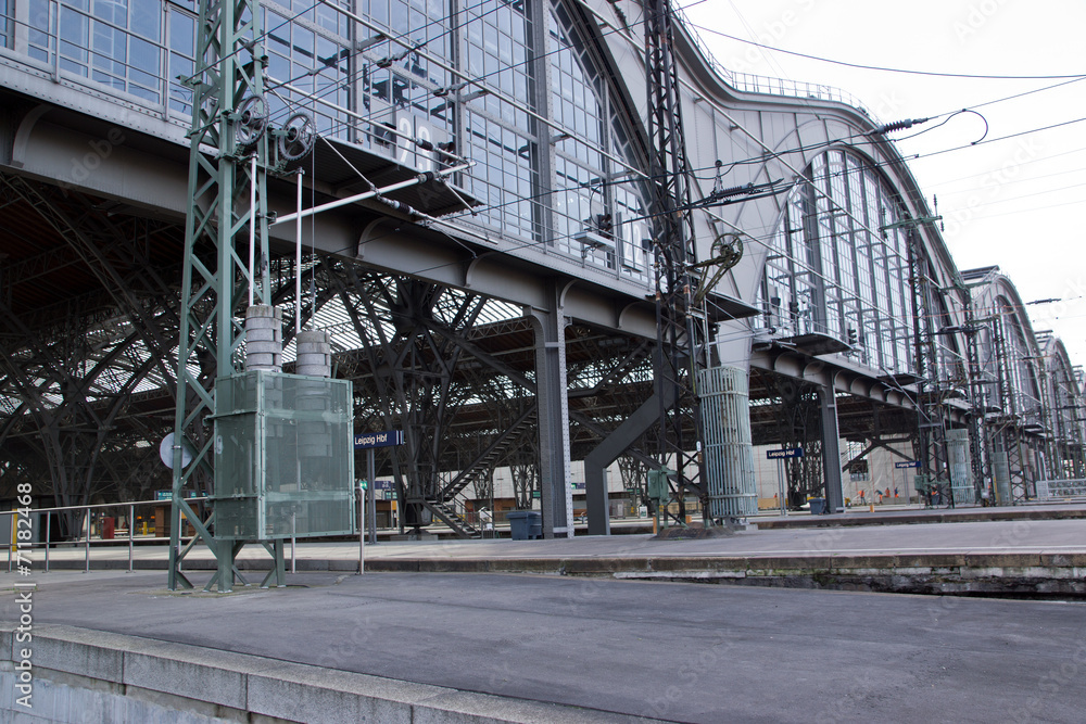 Detailaufnahme vom Bahnhof Leipzig