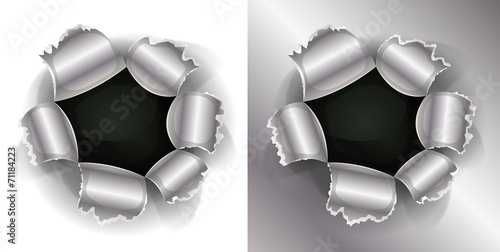 Bullet And Shotgun Hole