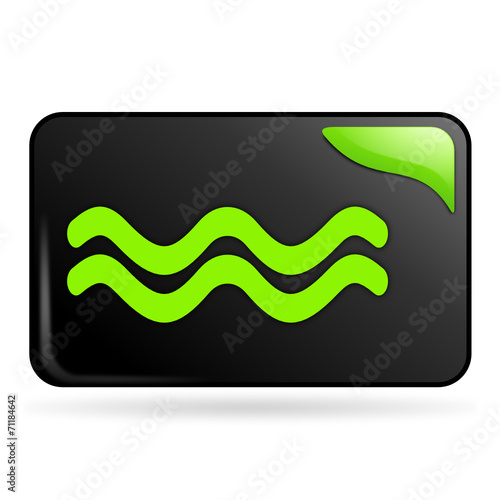 inondation sur bouton web rectangle vert