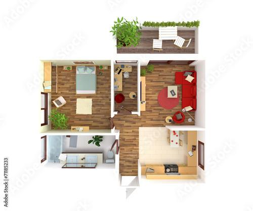 House plan top view - interior design