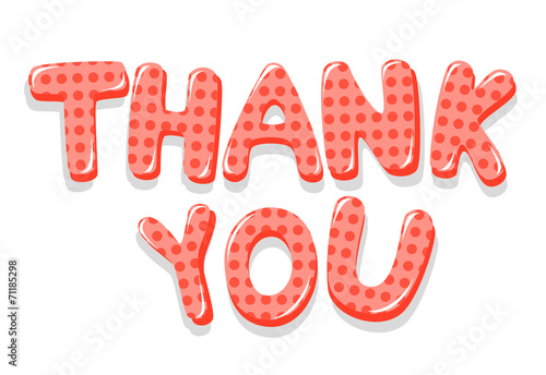 Thank You colorful letterin...