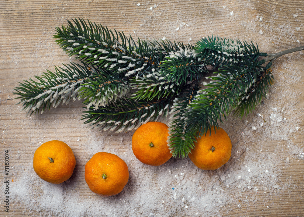 Christmas decor, tangerine and decorations Christmas decor, tangerine and decorations