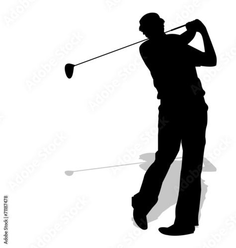 silhouette di giocate di golf