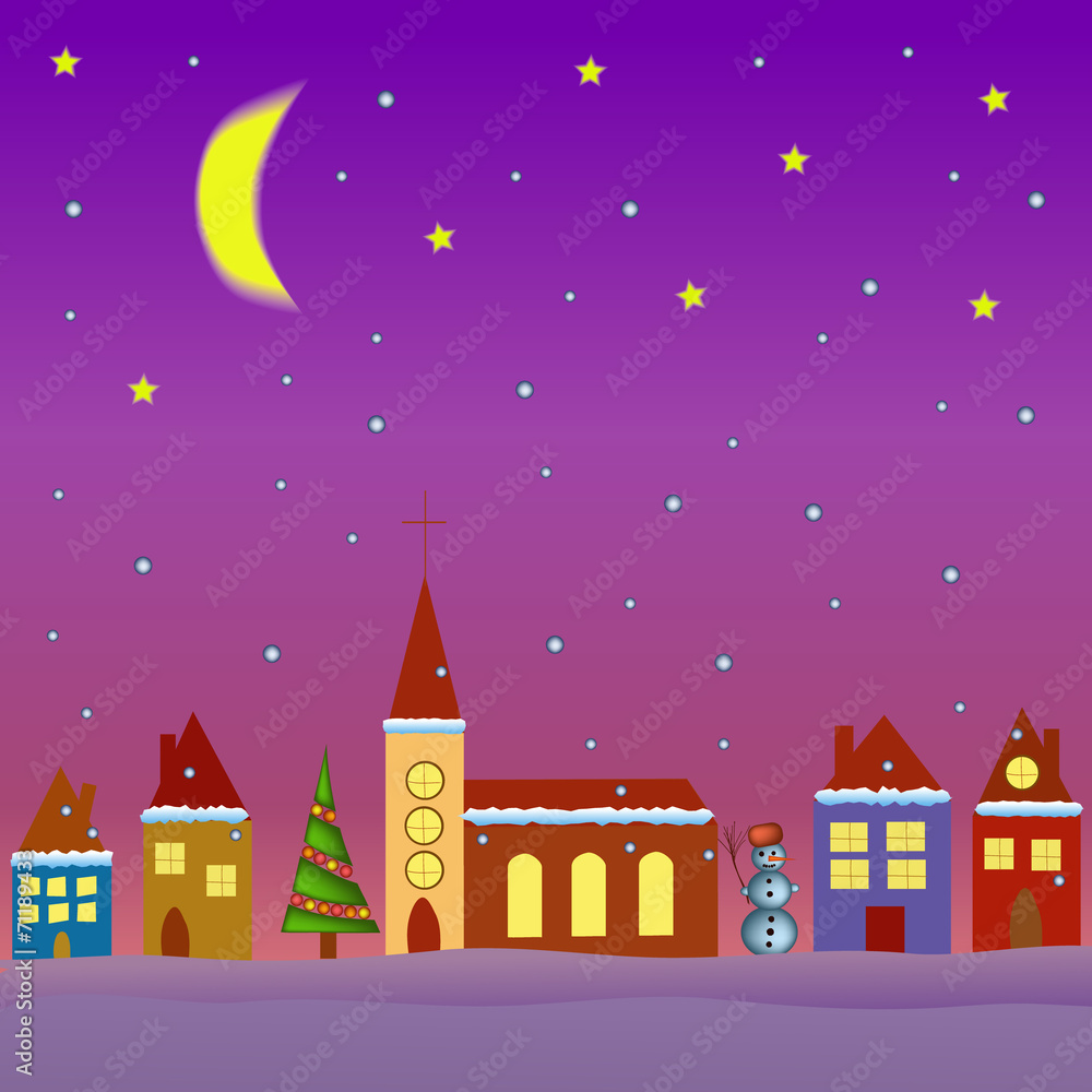 Fototapeta premium winter village