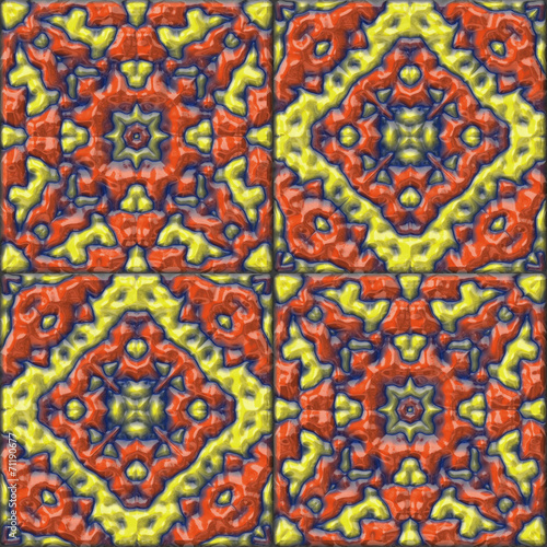 Glazed tiles seamless generated hires texture