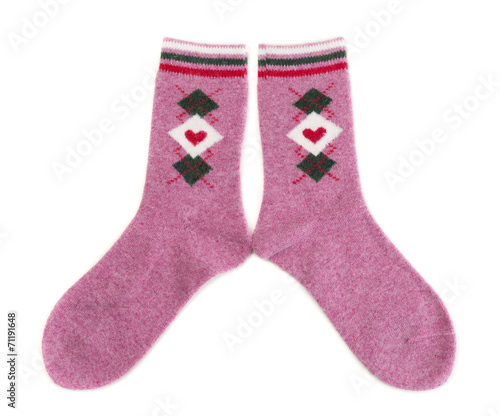 Pair sock isolated on a white background