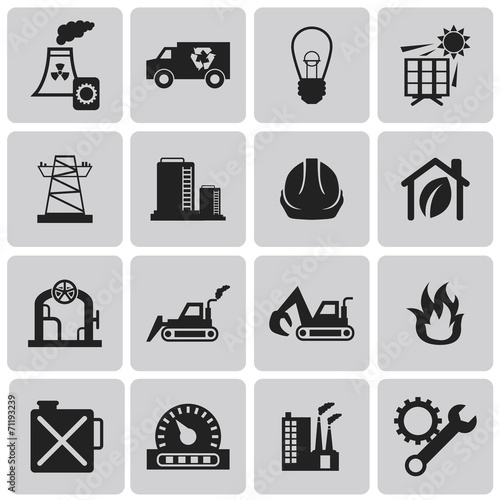 Industry Black icons  set2. Vector Illustration eps10