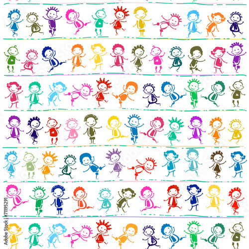 colorful happy children
