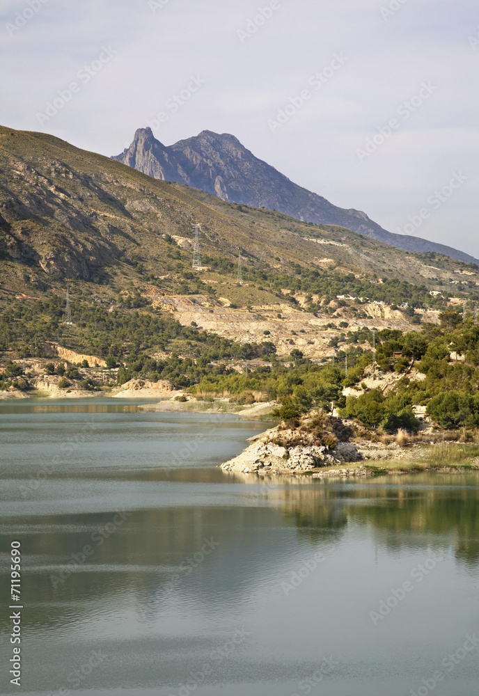 Storage reservoir Amadorio. Spain