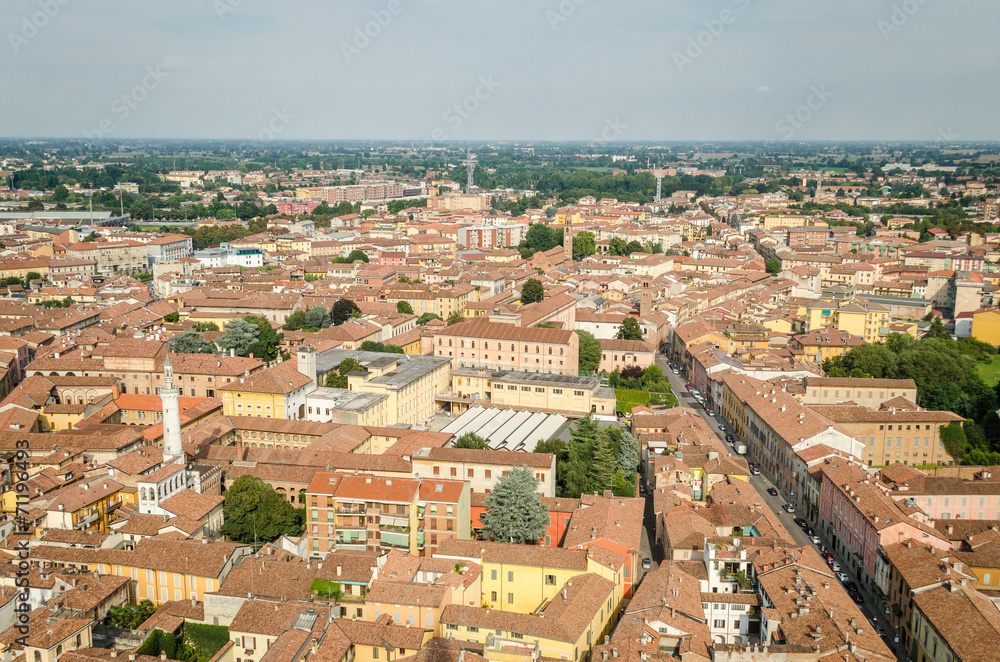 Cremona, Italy, panorama from the Torrazzo