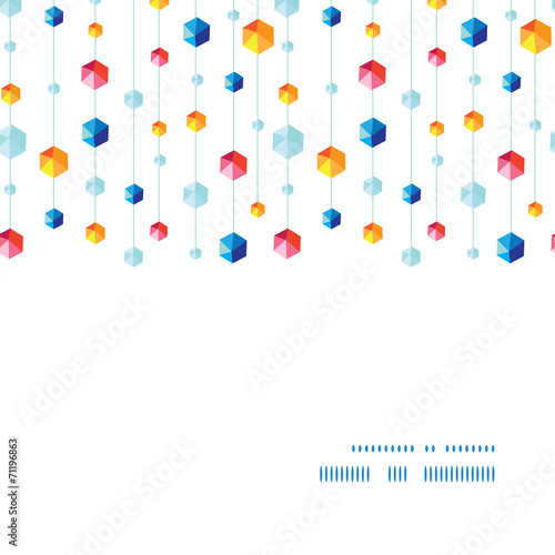 Vector abstract hanging jewels striped horizontal frame seamless