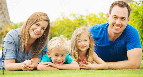 Happy Family Outside