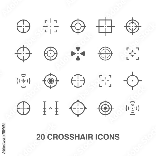 Cross hair icons set.