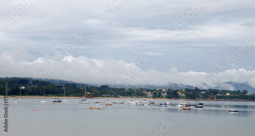 Beautiful coastal landscape with many boat © Gelpi